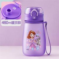 [48小时发货]迪士尼儿童水杯吸管水杯夏季宝宝水壶幼儿园小学生防摔便携水杯子 460ml苏菲亚(直饮款)