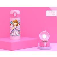 迪士尼儿童保温杯小学生幼儿园男女防摔便携保温水杯卡通直饮水壶 350ML苏菲亚系列直饮杯(粉色)