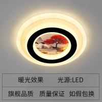 现代简约北欧过道灯走廊灯创意入户玄关孔灯led筒灯衣帽间吸顶灯 [红树]圆形明装 单开全[暖光]