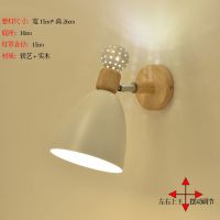 北欧卧室壁灯床头灯现代简约马卡龙儿童灯具创意过道客厅阅读墙灯 暖光 转向款白色