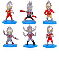 蜘蛛侠蛋糕装饰摆件奥特曼儿童生日吃鸡玩具插件寿星公婆烘焙插牌 塑料凹凸曼6件套 1套