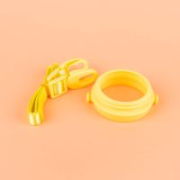 儿童保温杯吸管杯杯盖背带水杯配件杯子带硅胶吸嘴万宝隆杯子手柄 黄色背带送背带圈