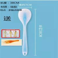 健身拍经络保健拍打棒健康敲背捶敲打锤养生捶棒负离子全身按摩锤 38cm果冻拍 蓝色+图+手指按摩器