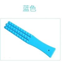 父母祛湿气不求人拍背神器健康养生经络拍敲打保健经络拍痧板 硬板短款蓝