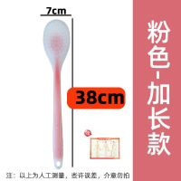 硅胶经络拍痧板健身养生按摩棒颈椎敲打锤肩腿捶背器拍打棒小神器 新款38厘米粉色