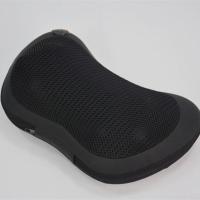 [48小时发货]车载按摩器 车用家用按摩坐垫靠垫 汽车按摩枕颈部腰部颈椎 黑色 4头单转按摩枕