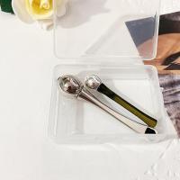 眼霜按摩棒眼睛脸部面部美容棒精华导入棒滚珠滚轮式眼部涂抹棒 [滚珠]银色眼霜棒+银质眼霜棒