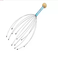 头部挠头爪八爪鱼头部按摩器按摩头皮抓头皮器挠痒铁丝头爪按摩器 八爪头部按摩爪