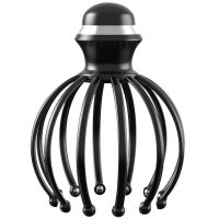 头部按摩器电动头皮揉捏震动机12爪按摩头疗仪灵魂抽取提取器家用 1挡电动12 抓/黑色