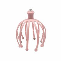 头部按摩器滚珠头部轻松五爪按摩器家用抓头头皮按摩仪灵魂抽取器 12爪滚珠头部按摩器[粉色]