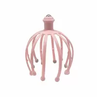 头部按摩器滚珠头部轻松五爪按摩器家用抓头头皮按摩仪灵魂抽取器 12爪滚珠头部按摩器[粉色]