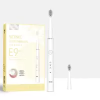 赛嘉电动牙刷充电式成人电动牙刷学生电动牙刷软毛电动牙刷情侣款 象牙白 2刷头+充电线