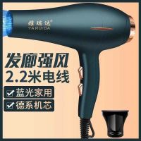 发廊强风电吹风机大功率理发店专用恒温蓝光家用静音冷热风吹筒 蓝光大风力高硫电机(绿色)