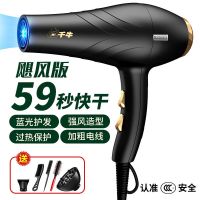 电吹风机家用大功率理发店大风力学生宿舍静音蓝光负离子吹头发筒 发廊大风力2.2米线黑色