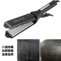 玉米烫夹板内蓬松垫发根理发店专用烫发器拉头发直发夹板玉米须女 1038小纹路八齿-钛金