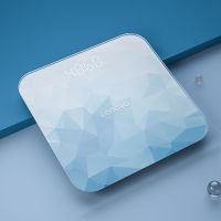 Lenovo/联想体重秤电子称家用智能精准高精度测人体充电款称重计 钻石蓝 联想正品-电池款
