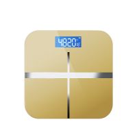 体重称电池充电电子秤宿舍家用精准耐用女生可爱高精度减肥专用秤 土豪金26*26[电池款]