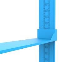 儿童身高测量仪量身高尺子小孩量身高神器精准大人家用2米可记录 蓝色[0-200厘米]配双面胶