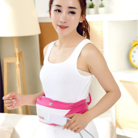 减肥器材甩脂机抖抖机廋身腰带腰部按摩器廋腿馊腰神器减肥腰带 玫红