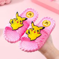 儿童拖鞋夏男童室内家居鞋软底防滑卡通家用女童托鞋男宝宝凉拖鞋 A55[比卡丘]粉色 24-25码(内长16.5cm)