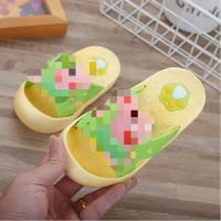 儿童拖鞋可爱卡通柔软舒适中小童包头护趾宝宝防滑浴室儿童凉拖鞋 小猪黄 24码内长14.5cm