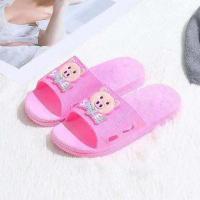 儿童拖鞋女童卡通可爱宝宝拖鞋夏季防滑男童中大童小孩婴儿凉拖鞋 1088小猪浅粉 26码内长约15.5cm