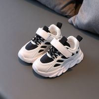 2021夏季新款1-3岁男宝宝女童时尚板鞋百搭镂空网面柔软透气潮鞋 2198黑色[潮流运动鞋] 建议光脚长+1cm选鞋内