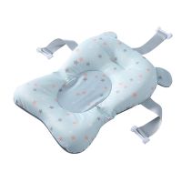 婴儿洗澡网兜宝宝洗澡神器悬浮浴垫可坐躺防滑垫新生儿浴架沐浴床 淡绿星星悬浮垫(只是浴垫不含澡盆)