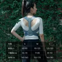 [48小时发货]日本驼背矫正器男女成年专用隐形超薄纠正背部神器矫姿带开肩直背 加强版[龙骨矫正] S[60-90斤]