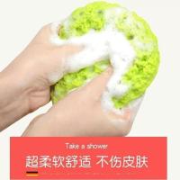 [1个/2个/3个/4个5个装]宝宝洗澡沐浴棉亲水性遇水变大搓澡棉 黄色 1个装[不够用]