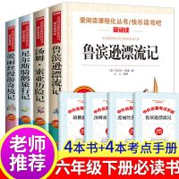适合六年级阅读 如图4本考点 鲁滨逊漂流记六年级下册课外书必读正版骑鹅旅行记汤姆索亚历险记