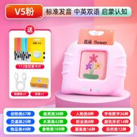 粉色[插卡早教机]+224个有声读物 儿童益智玩具识字识物卡片双语宝宝有声读物幼儿早教启蒙学习机