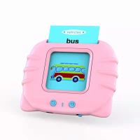 粉色(112张卡片+可充电) 幼儿双语卡片儿童玩具充电式儿童早教机幼儿双语启蒙识字英语启蒙