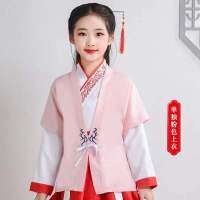 粉色单上衣 100 工厂直销儿童古装汉服女童国学服装男童三字经弟子规开笔礼演出服