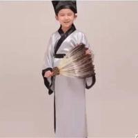 白色诸葛亮送帽子 110 儿童古装曹操刘备关羽张飞诸葛亮演出服三国服装三国演义同款侠客