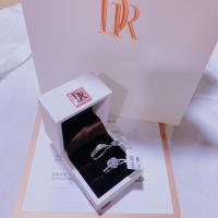 爱心对戒/dr礼盒手提袋/证书 dr一克拉六爪结婚对戒仿真婚礼现场用情侣戒指男女可调节假钻戒子