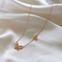贝壳蝴蝶项链 蝴蝶项链女轻奢小众设计感锁骨链ins不掉色颈链冷淡风简约气质女