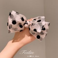 粉色波点-蝴蝶结发绳款 韩国发饰皮筋波点蝴蝶结发夹女头饰发绳大肠发圈夏季头绳头花饰品