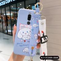 兔子大耳玉桂狗[送挂绳] 魅族X8手机壳玉桂狗Meizu x8软硅胶卡通全包边mzx8斜跨带公仔女款