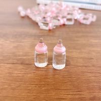 奶瓶 3个 仿真迷你娃娃屋摆件食玩配件材料透明奶瓶奶嘴AD钙瓶奶油胶配件