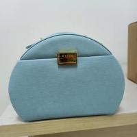 韩粉手提宝箱抽屉首饰盒 带镜子 蓝色 多层手提式便携宝箱首饰盒耳环戒指饰品高档奢华收纳盒22*16*16