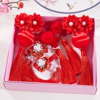 张灯结彩-6件套 16号 儿童过年头饰古风发夹女童中国风拜年发卡宝宝喜庆小女孩汉服发饰