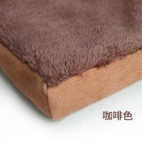 升级加厚包边不粘毛可拆洗(咖啡色) M号:60x45cm适合15斤内犬猫 加厚特大宠物狗垫子豪华包边狗床垫阿拉斯加萨摩金