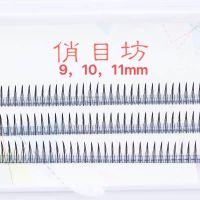 俏目坊A型3排混合1盒 梦鹿A型仙子假睫毛女超自然单簇朵毛 混合装9/10/11