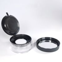 黑色空盒镜子款 粉扑收纳盒子不漏粉弹力网分装盒可配粉扑刷子便携散粉盒