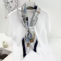 航海-米色 90*90cm 2019春秋韩版时尚百搭女方巾空姐装饰丝巾空调披肩夏季领巾小围巾