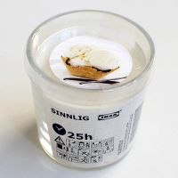 白色香草25小时 国内代购西恩利香味烛和玻璃杯天然植物烛台香薰蜡烛无烟杯蜡