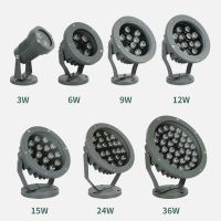 正白光 3瓦 led投光灯户外射灯照树灯插地灯室外防水花园景观庭院照明投射灯