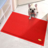 中国风+丝圈+丝圈无字+大红 40X60厘米+8毫米左右厚度 出入平安垫子地垫防水防滑入户门脚垫家用欢迎光临地毯门垫脚踏