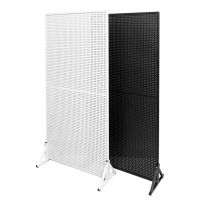 白色 宽 50*高100cm带支架 洞洞板货架可移动多功能孔板挂钩工具架手机配件饰品架落地展示架